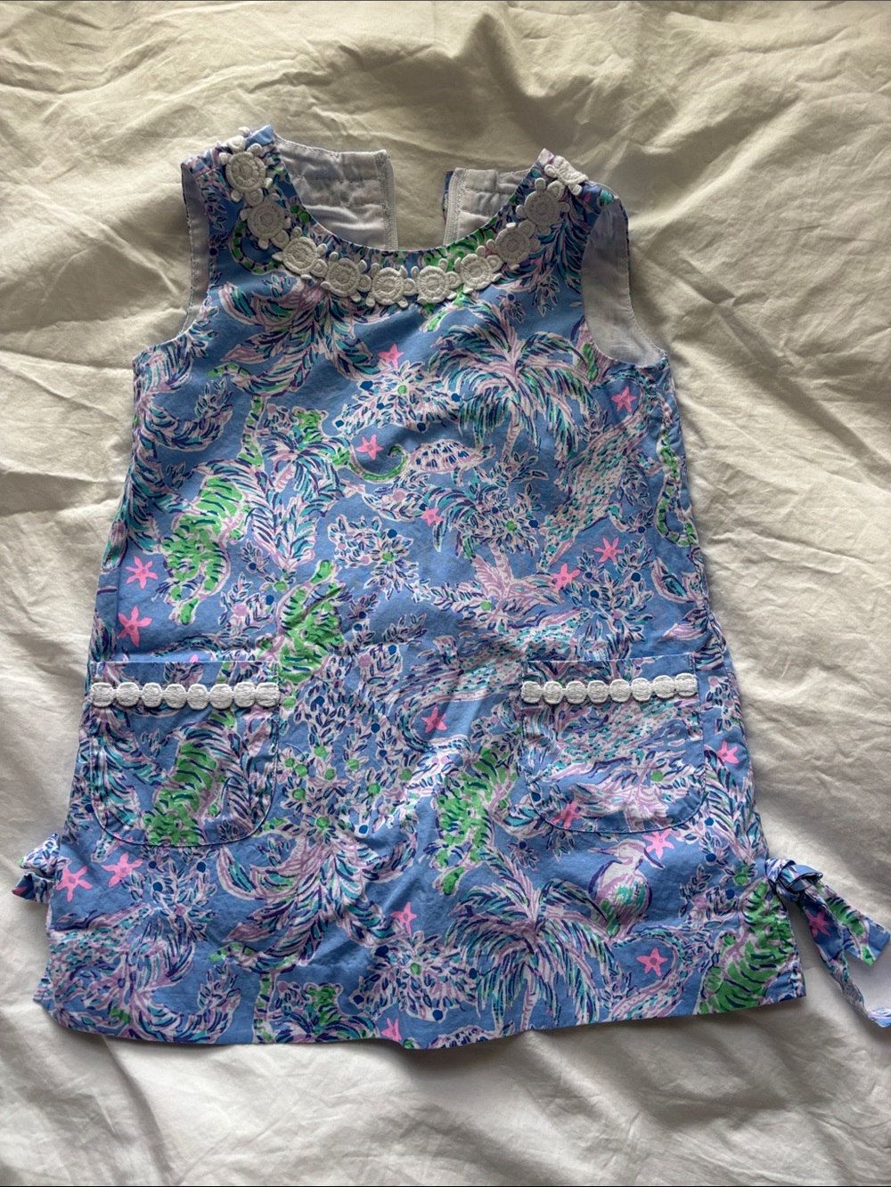 Lilly Pulitzer classic shift - Blue Floral Nautical Print Toddler Dress